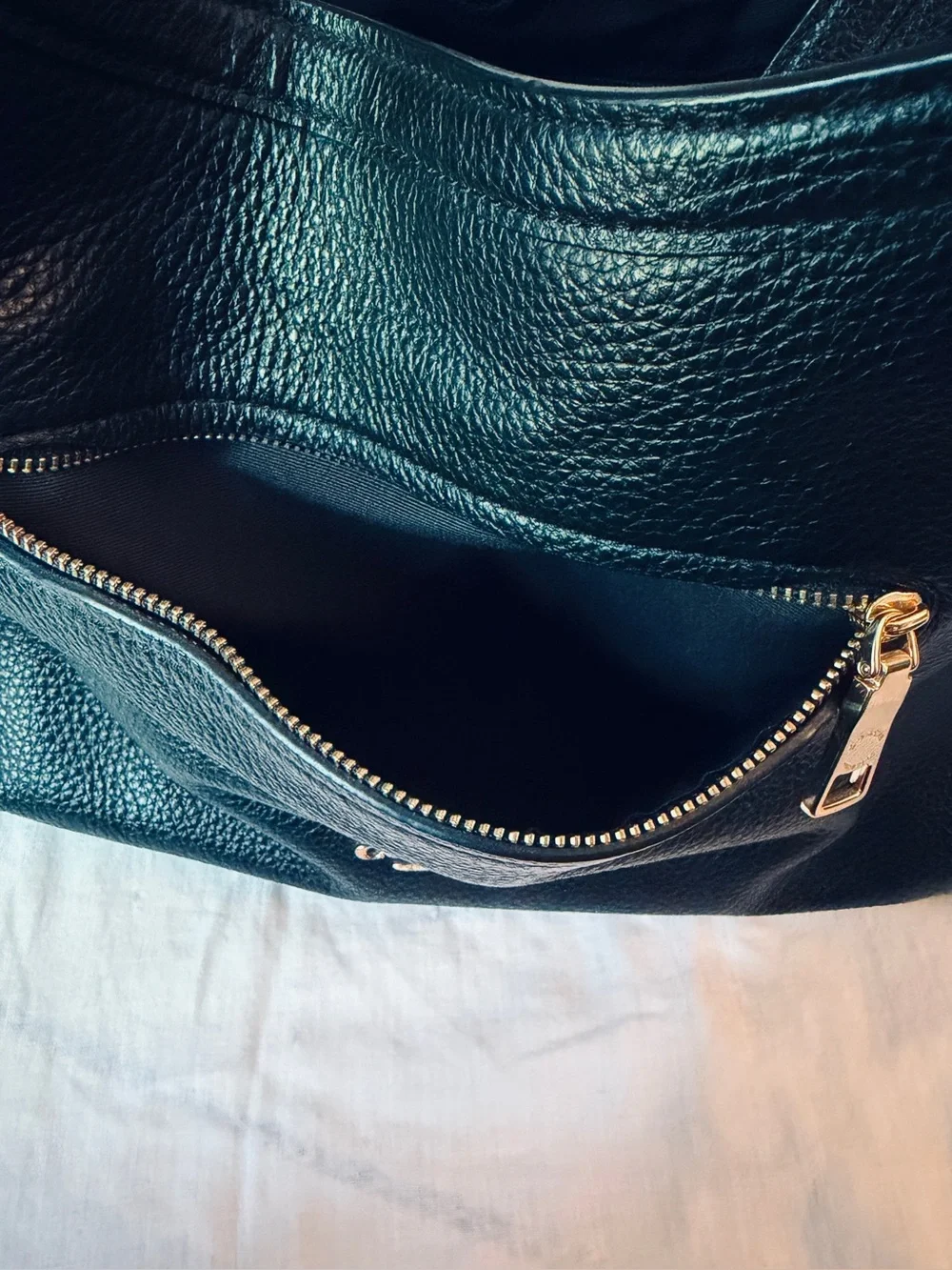 Coach Black Pebbled Leather Hobo Bag